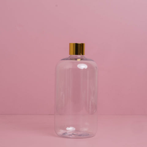 500Ml Short Pet Bottle With Gold Shinny Screw Caps