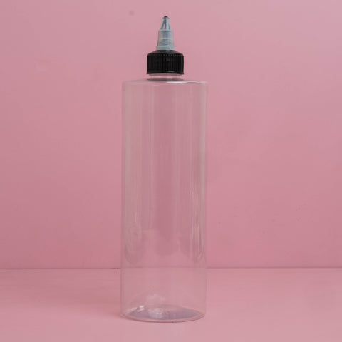 500Ml Tall Pet Bottle With Black Applicator With Clear Top