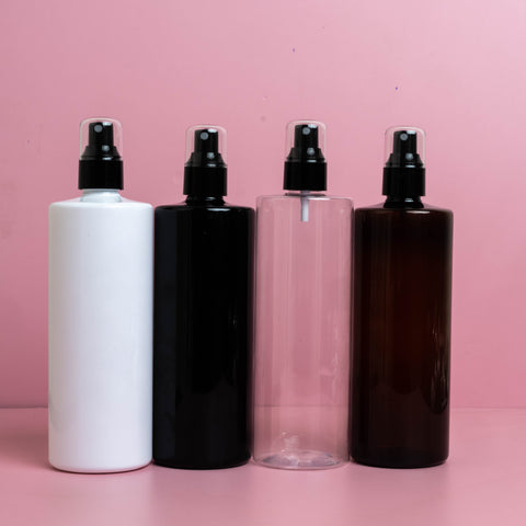 500Ml Tall Pet Bottle With Black Mist Spray