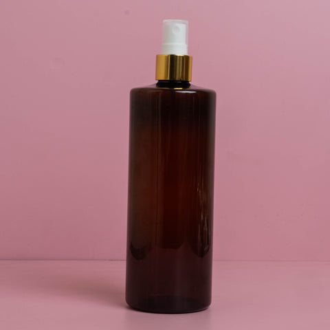 500Ml Tall Pet Bottle With Gold Mist Spray