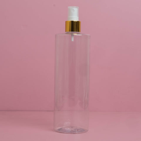 500Ml Tall Pet Bottle With Gold Mist Spray