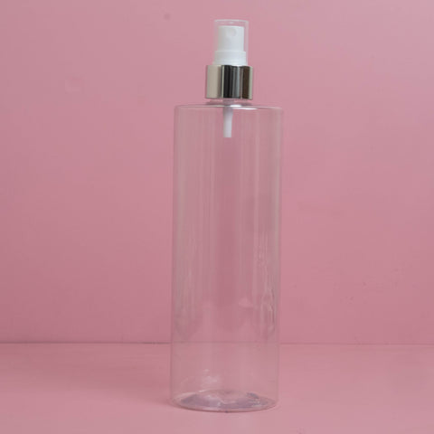 500Ml Tall Pet Bottle With Silver Mist Spray