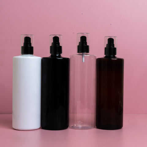 500Ml Tall Pet Bottle With Black Treatment Pump