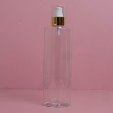 500Ml Tall Pet Bottle With Gold Treatment Pump