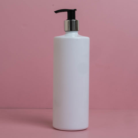 500Ml Tall Pet Bottle With Silver Black Lotion Pump