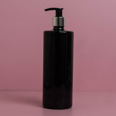 500Ml Tall Pet Bottle With Silver Black Lotion Pump