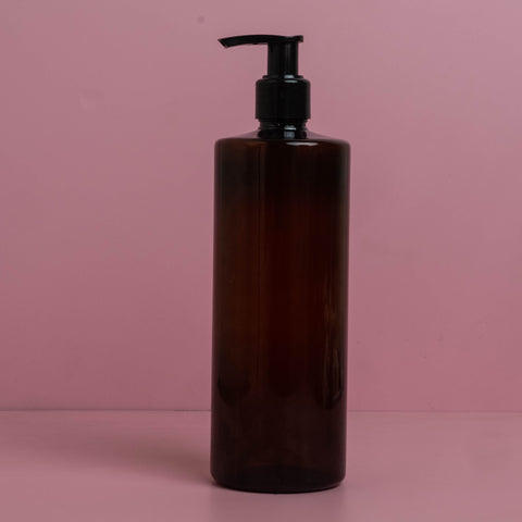 500Ml Tall Pet Bottle With Old Black Lotion Pump