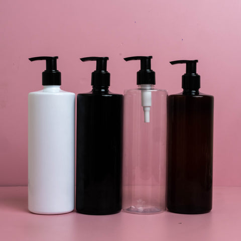 500Ml Tall Pet Bottle With Old Black Lotion Pump