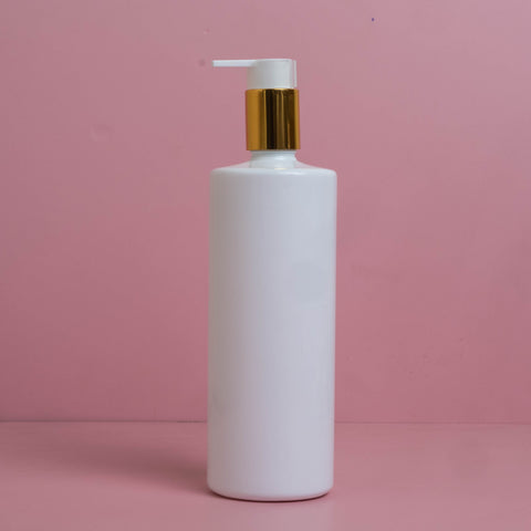 500Ml Tall Pet Bottle With New Gold White Lotion Pump