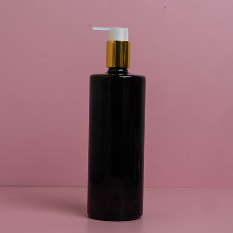 500Ml Tall Pet Bottle With New Gold White Lotion Pump