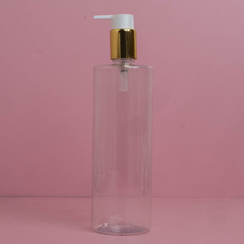 500Ml Tall Pet Bottle With New Gold White Lotion Pump