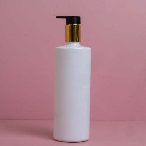 500Ml Tall Pet Bottle With New Gold Black Lotion Pump