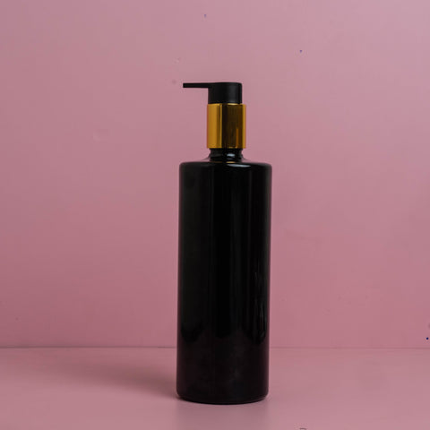 500Ml Tall Pet Bottle With New Gold Black Lotion Pump