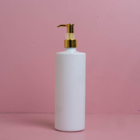 500Ml Tall Pet Bottle With All Gold Lotion Pump