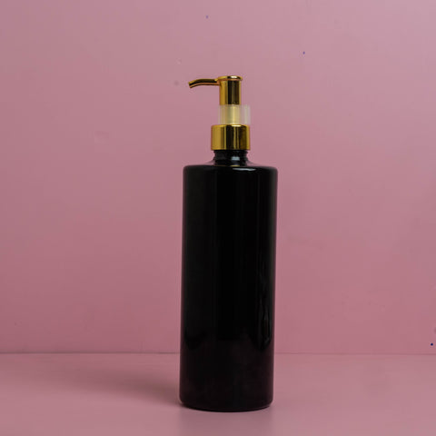 500Ml Tall Pet Bottle With All Gold Lotion Pump