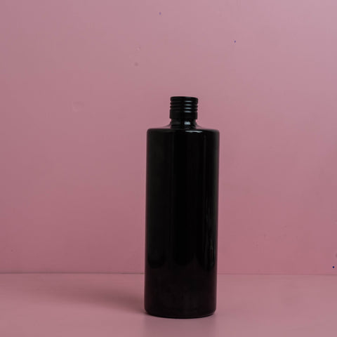 500Ml Tall Pet Bottle With Matte Black Aluminium Screw Cap