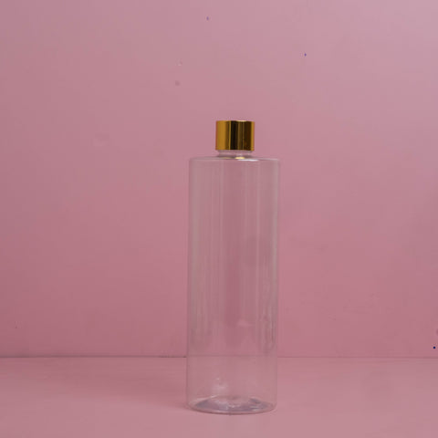 500Ml Tall Pet Bottle With Gold Shinny Screw Caps