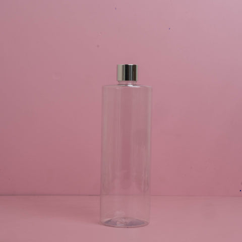 500Ml Tall Pet Bottle With Silver Shinny Screw Cap