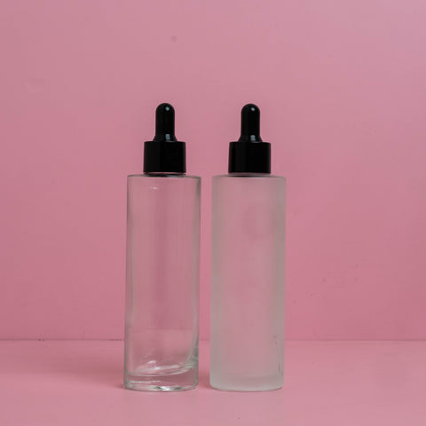 100Ml Glass Bottle With Black Smooth Dropper