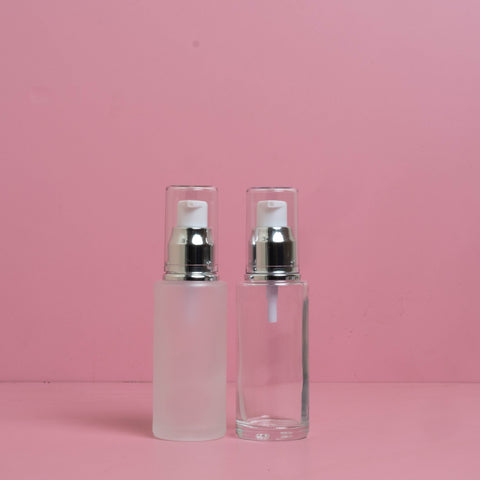 50Ml Glass Bottle With Silver Treatment Pump