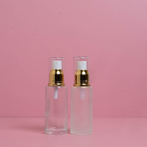 50Ml Glass Bottle With Gold Mist Sprayer