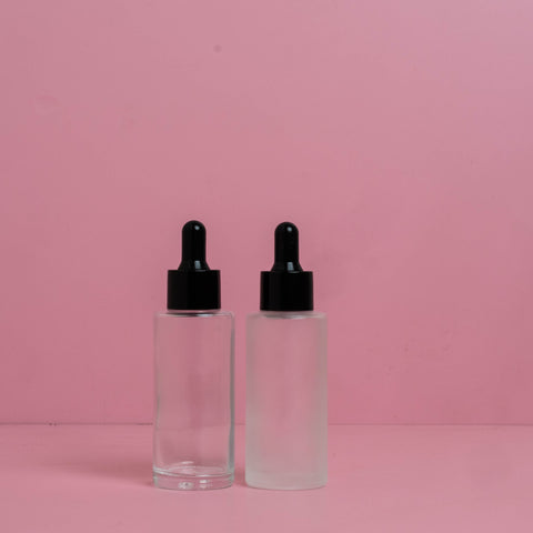 50Ml Glass Bottle With Black Smooth Dropper