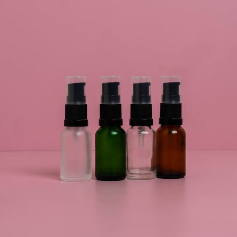 15Ml Glass Bottle With Black Treatment Pump