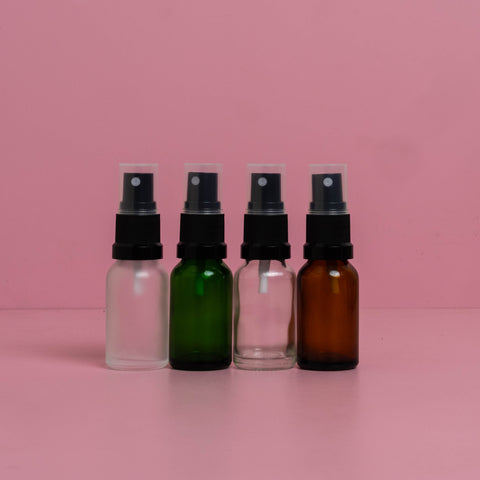 15Ml Glass Bottle With Black Mist Sprayer