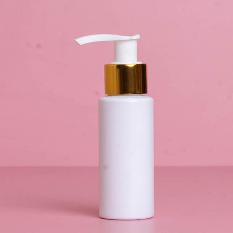 60Ml Pet Bottle With Old Gold White Lotion Pump