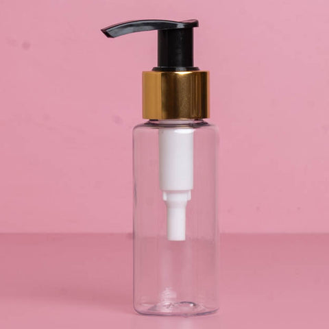 60Ml Pet Bottle With Old Gold Black Lotion Pump