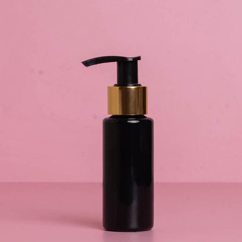 60Ml Pet Bottle With Old Gold Black Lotion Pump