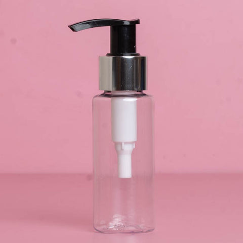 60Ml Pet Bottle With Silver Black Lotion Pump