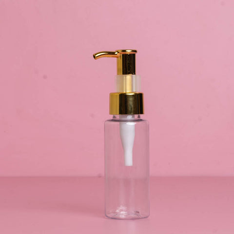 60Ml Pet Bottle With All Gold Lotion Pump