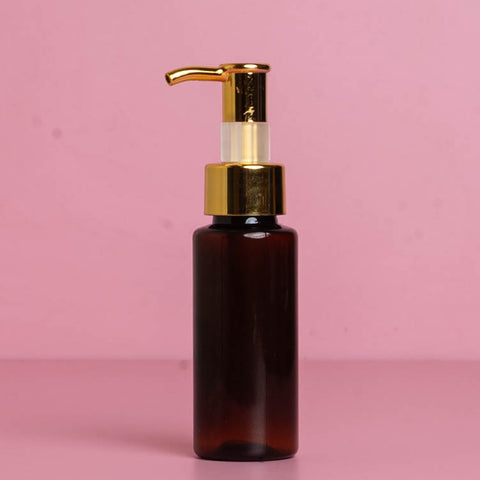 60Ml Pet Bottle With All Gold Lotion Pump