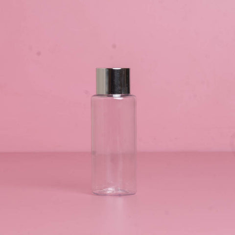 60Ml Pet Bottle With Silver Shiny Screw Cap