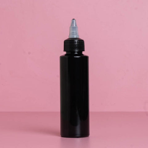 100Ml Pet Bottle With Black Applicator With Clear Top