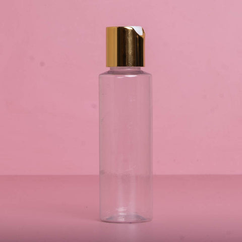 100Ml Pet Bottle With Gold Press Cap