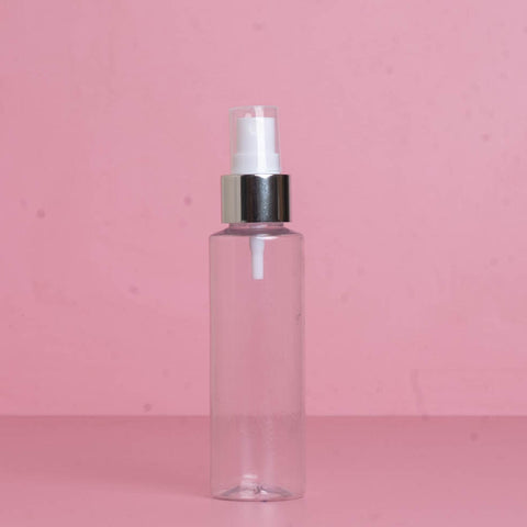 100Ml Pet Bottle With Silver Mist Spray