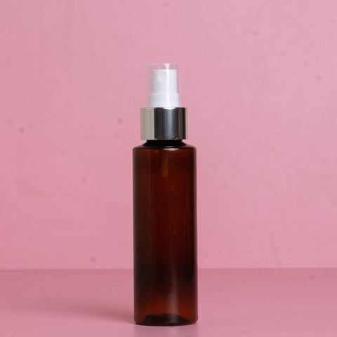 100Ml Pet Bottle With Silver Mist Spray