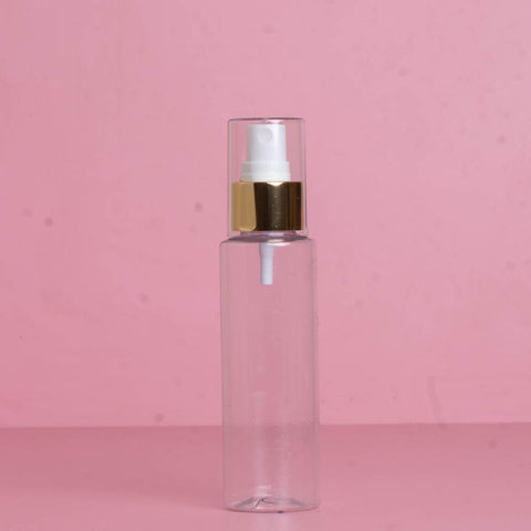 100Ml Pet Bottle With Gold Mist Spray