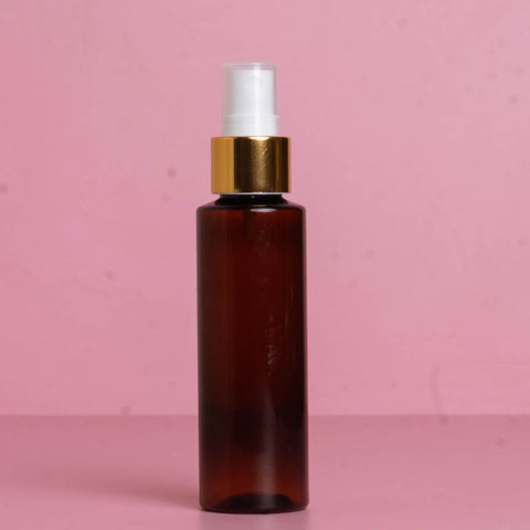 100Ml Pet Bottle With Gold Mist Spray