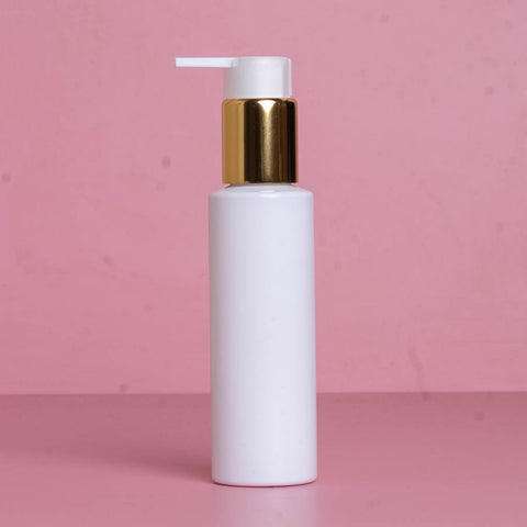 100Ml Pet Bottle With New Gold White Lotion Pump