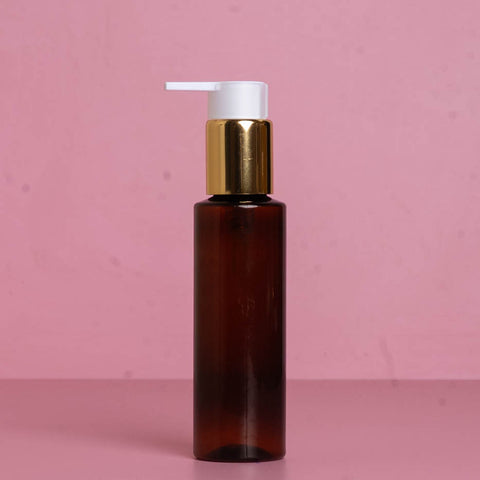 100Ml Pet Bottle With New Gold White Lotion Pump