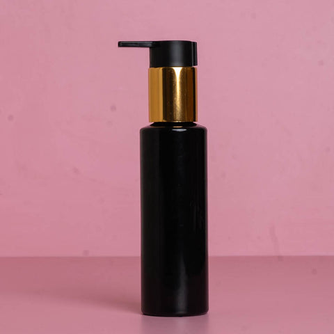 100Ml Pet Bottle With New Gold Black Lotion Pump