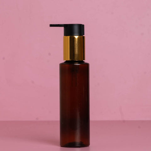 100Ml Pet Bottle With New Gold Black Lotion Pump