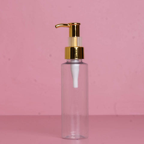 100Ml Pet Bottle With All Gold Luxury Pump