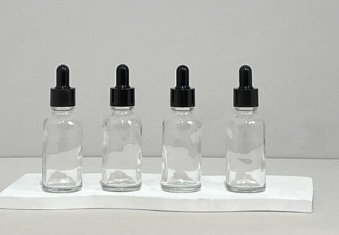 30Ml Glass Bottle With Black Smooth Tamper Proof Dropper (Round)