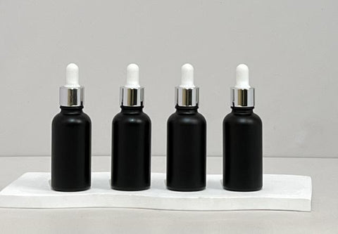 30Ml Glass Bottle With Silver White Dropper