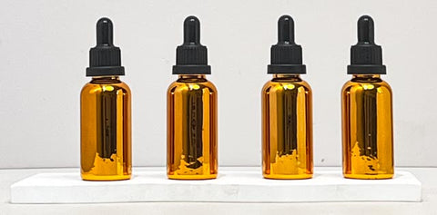 30Ml Glass Bottle With Black Tamper Proof Dropper (Round)