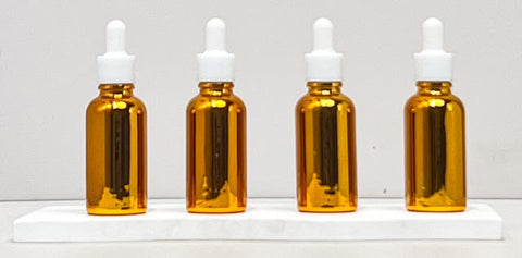 30Ml Glass Bottle With Plain White Dropper (Round)